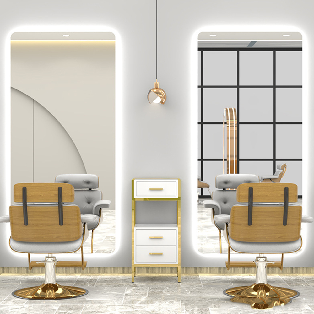 Không khung treo tường Led Salon Gương ánh sáng Gương thông minh Hình chữ nhật Defogger