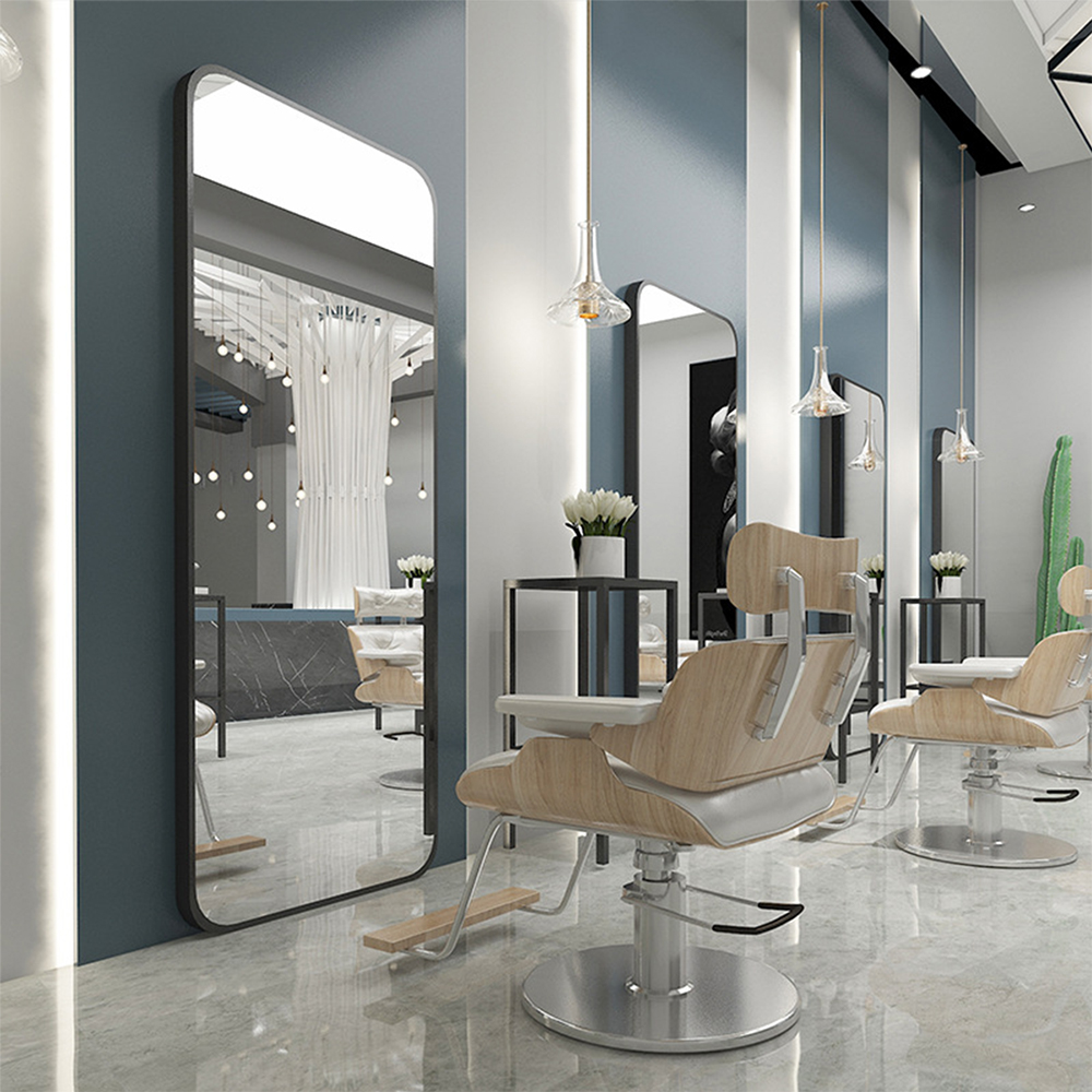 Gương treo tường nghệ thuật bằng sắt đen cổ điển hiện đại Gương trang trí phòng tắm bằng kim loại chất lượng cao