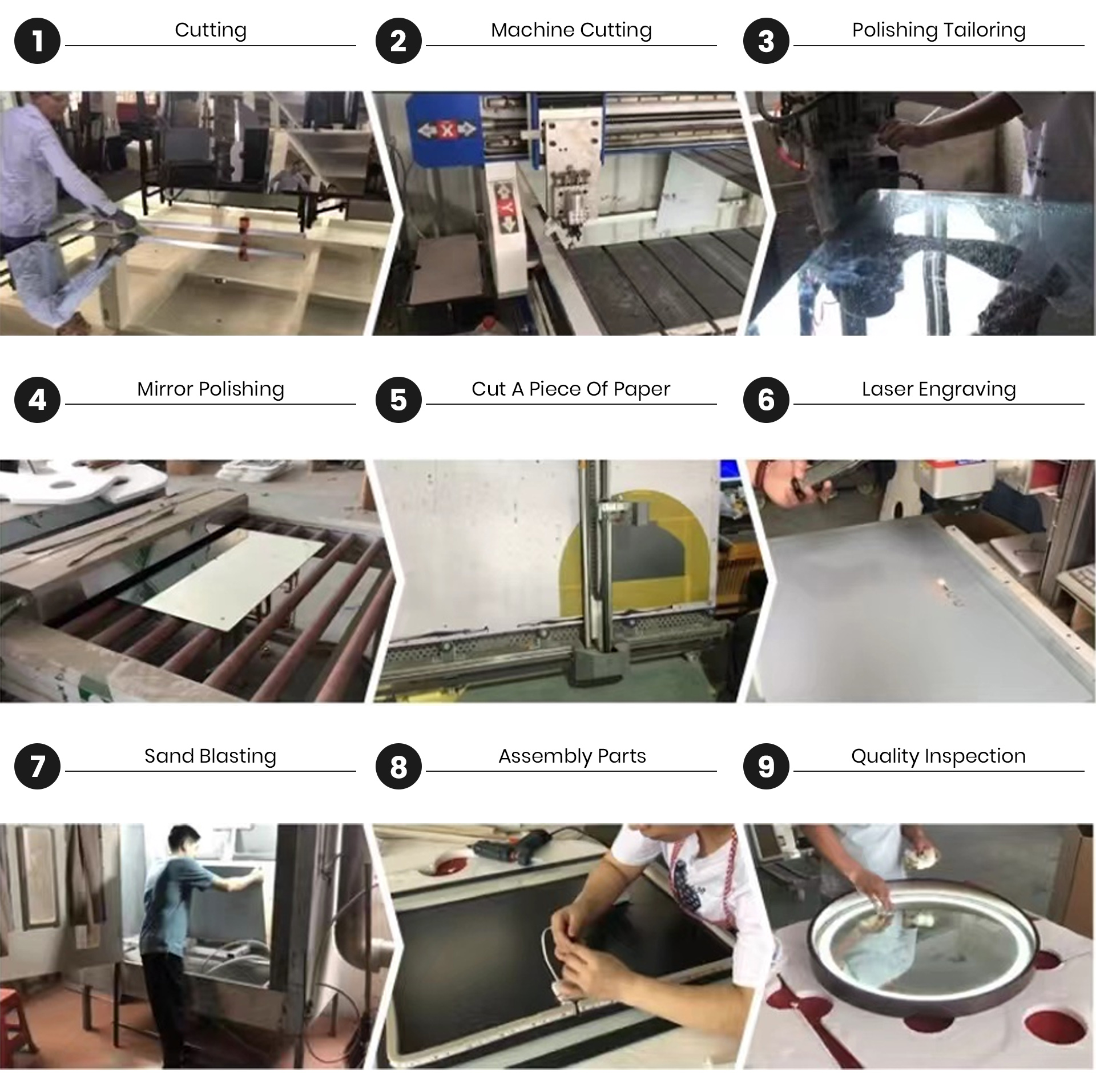 hai công nhân kiểm tra kích thước của