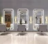 Gương chiếu sáng màn hình cảm ứng răng xanh nóng cho nội thất salon Gương salon tóc