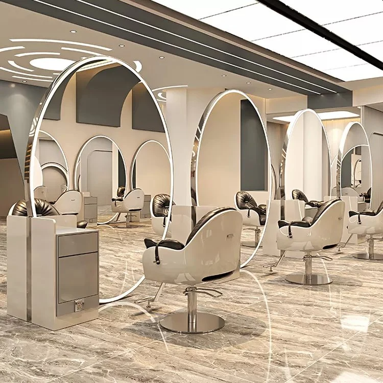 Bán Thiết Bị Làm Tóc Làm Đẹp Gương Trang Điểm Trạm Tạo Kiểu Tóc Trạm Gương Cắt Tóc Salon Nội Thất Kim Loại Đóng Gói An Toàn