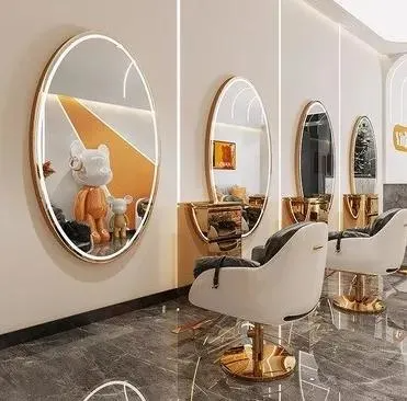 Nội thất tiệm cắt tóc tùy chỉnh chuyên nghiệp Sàn tiệm cắt tóc Thiết bị làm đẹp Gương trang điểm