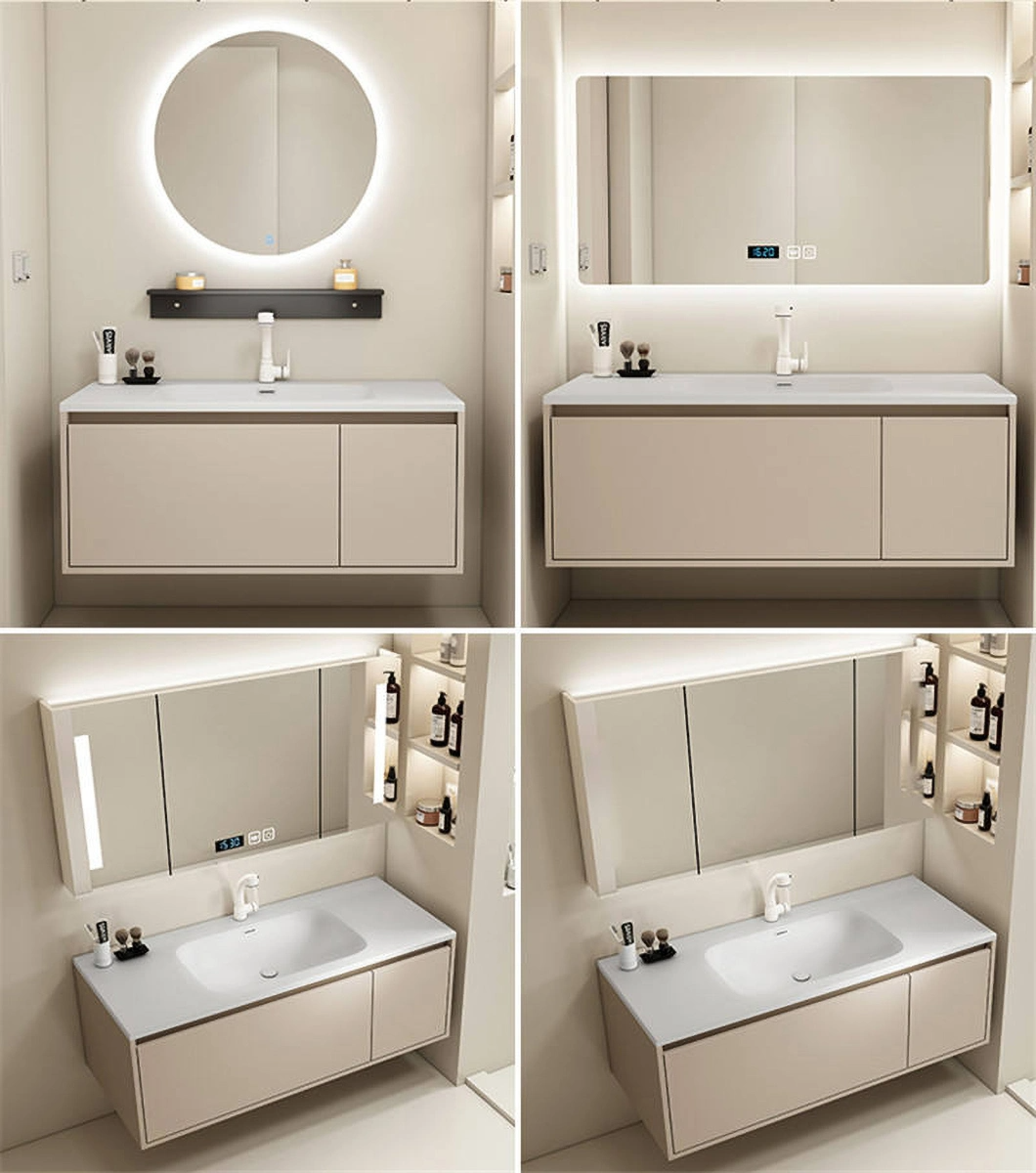 2023 Tủ Phòng Tắm Thiết Kế Mới Gương Phòng Tắm Vanity Gỗ Mỹ Bộ Tủ Phòng Tắm Cao Cấp