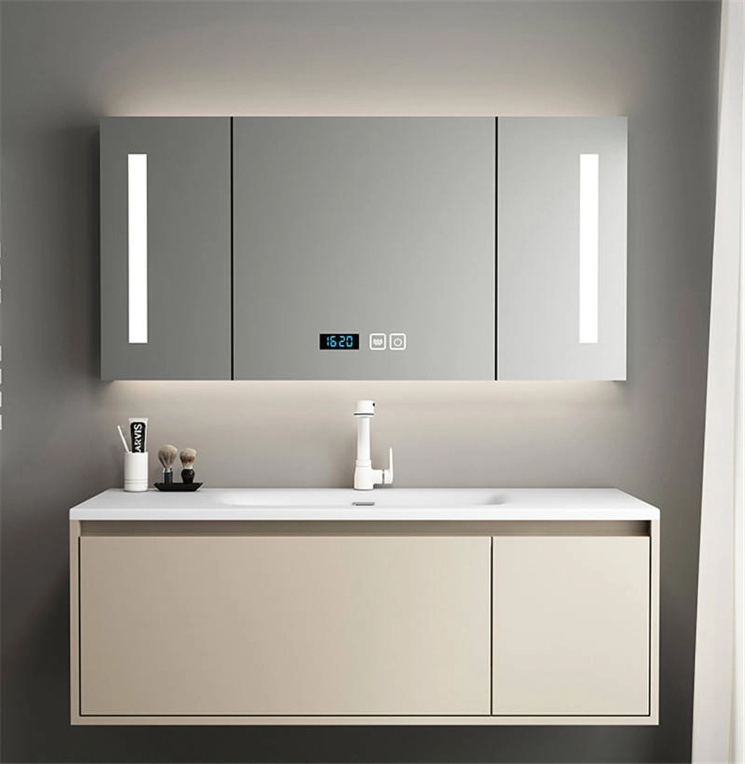 2023 Tủ Phòng Tắm Thiết Kế Mới Gương Phòng Tắm Vanity Gỗ Mỹ Bộ Tủ Phòng Tắm Cao Cấp