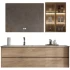 Nhà máy tùy chỉnh phòng tắm giá rẻ Vanity Set LED Tủ phòng tắm bằng gỗ chống nước Gương LED Tủ gương thông minh