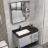 Góc hiện đại Tủ lưu trữ không thấm nước Gỗ rắn Vanity Phòng tắm Tủ phòng tắm nhỏ nhỏ
