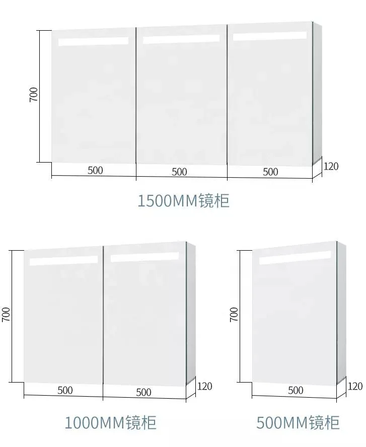 Tủ Gương Phòng Tắm Thông Minh Có Đồng Hồ Và Tủ Thuốc Có Đèn IP67
