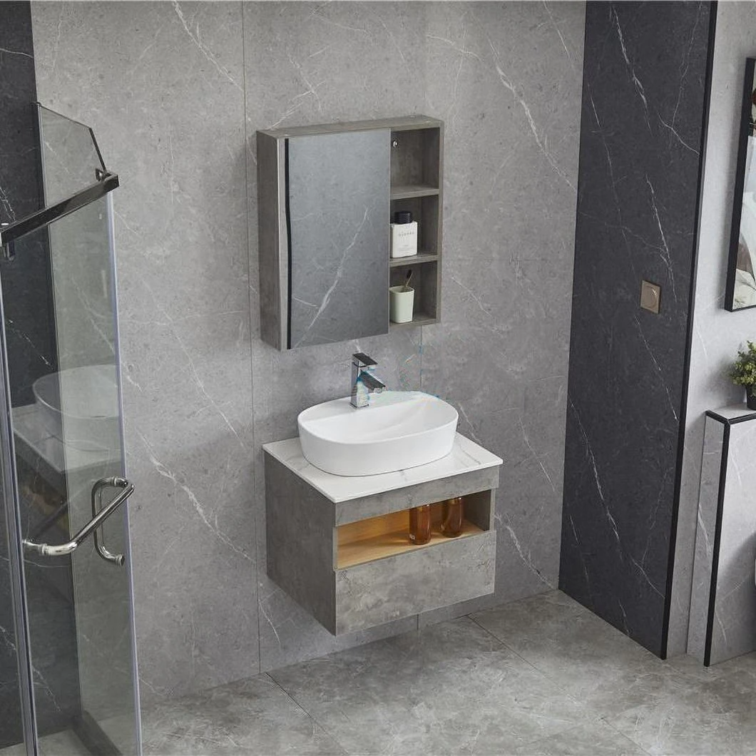 Ưu đãi tốt nhất Thứ Sáu Đen Giảm giá Barnwood Hẹp tùy chỉnh Một bồn rửa nội thất phòng tắm mát mẻ Tủ đồ trang điểm cho phòng tắm nhỏ