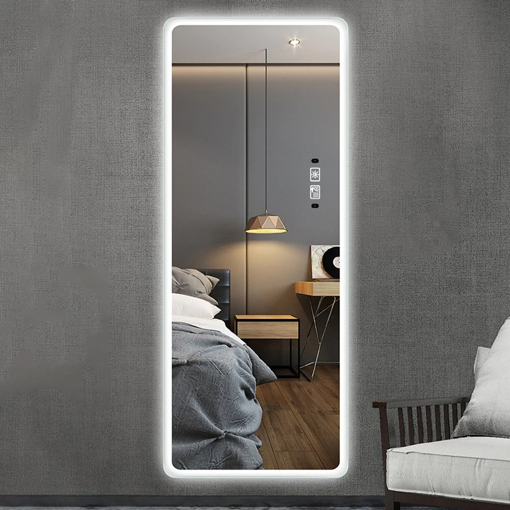 Toàn bộ chiều dài Đèn treo tường Hình chữ nhật thông minh Defogger Dressing Hair LED Salon Mirrors
