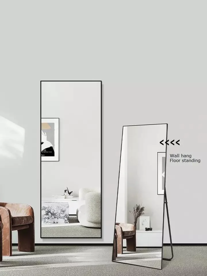 Art Home Hotel Decor Tròn Nhiều Hình Khung Nhôm Kim Loại Gỗ 40 Cm Gương Treo Tường 50 Cm