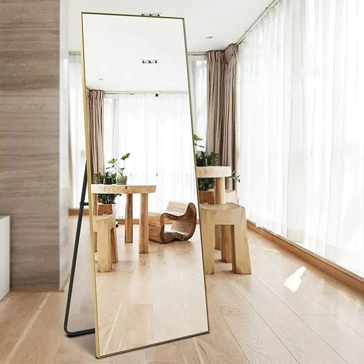 Art Home Hotel Decor Tròn Nhiều Hình Khung Nhôm Kim Loại Gỗ 40 Cm Gương Treo Tường 50 Cm