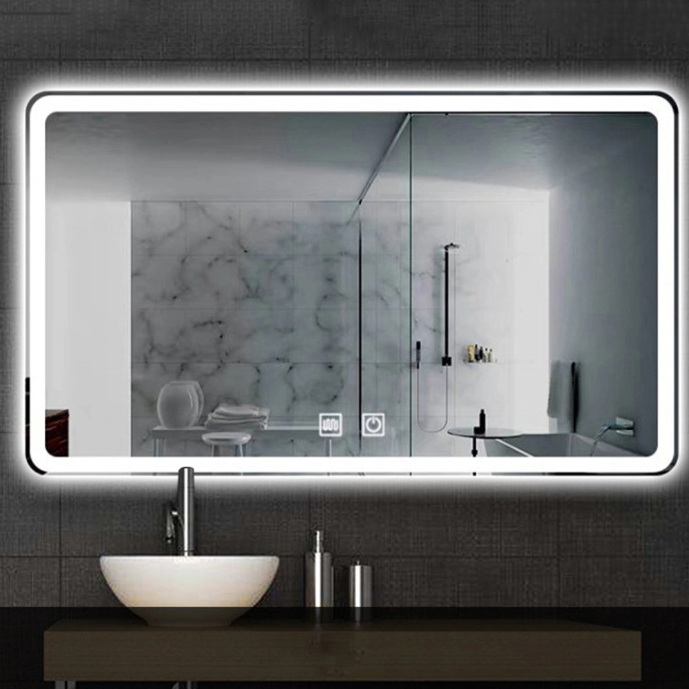 Nhà máy Bán buôn Cảm biến cảm ứng Trang trí tường nhà Nội thất salon Treo tường Đèn LED trang điểm Nhà thông minh Gương phòng tắm LED với Bộ khử bụi và Loa Bluetooth