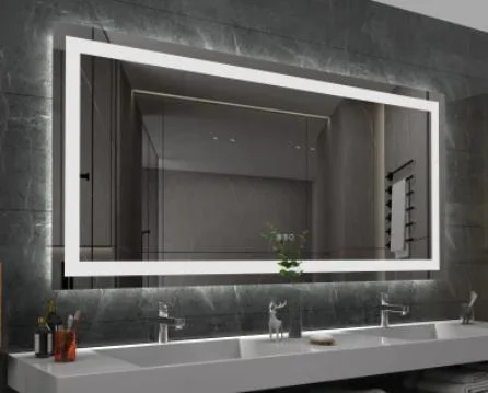 Nhà máy Bán buôn Cảm biến cảm ứng Trang trí tường nhà Nội thất salon Treo tường Đèn LED trang điểm Nhà thông minh Gương phòng tắm LED với Bộ khử bụi và Loa Bluetooth