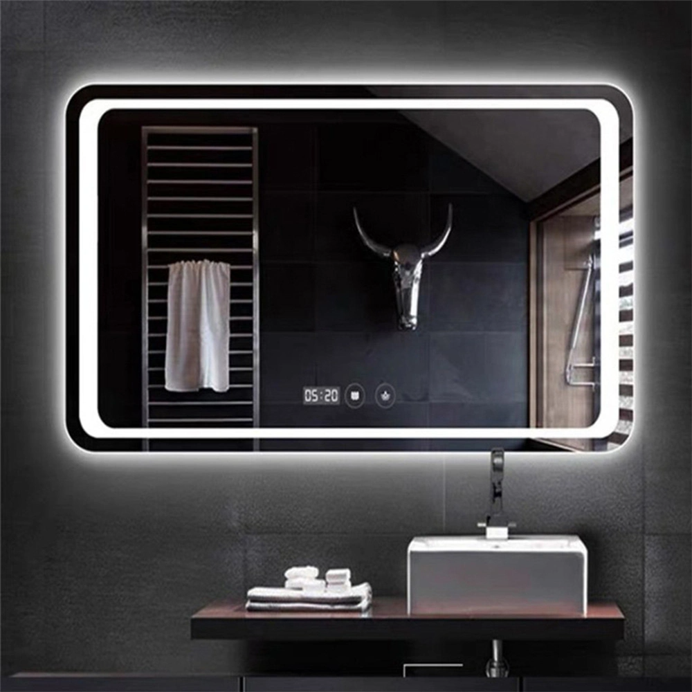 Nhà máy Bán buôn Cảm biến cảm ứng Trang trí tường nhà Nội thất salon Treo tường Đèn LED trang điểm Nhà thông minh Gương phòng tắm LED với Bộ khử bụi và Loa Bluetooth