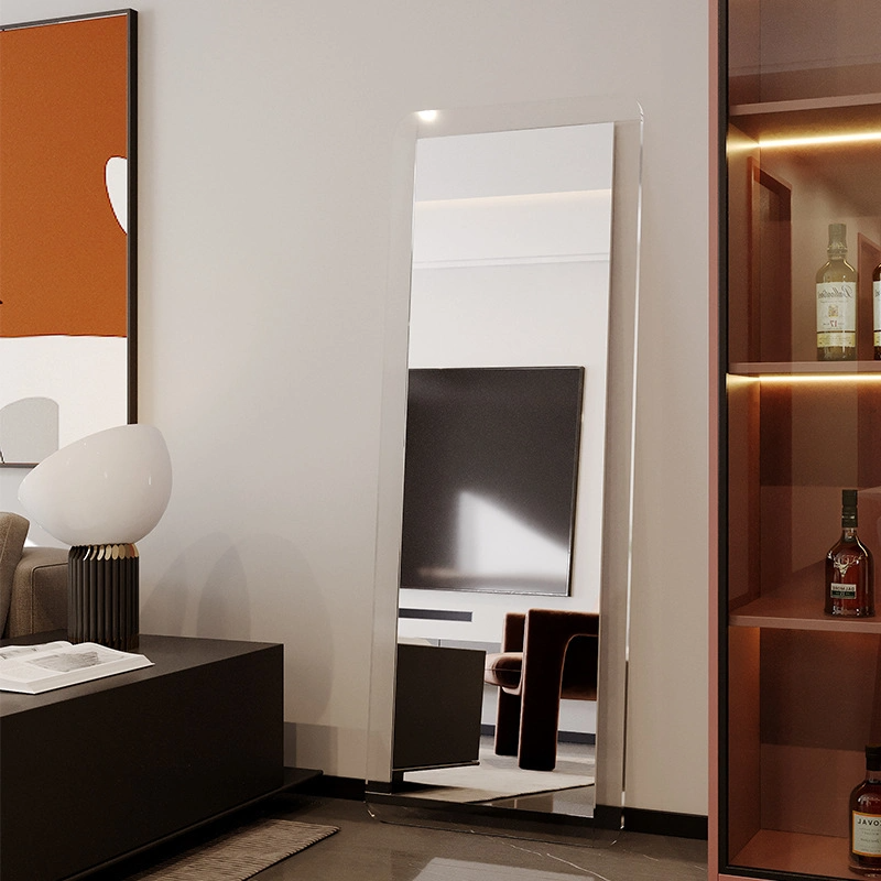 Đèn LED có chiều dài đầy đủ Ánh sáng acrylic thông minh trên tường Gương lắp gương phòng ngủ vuông