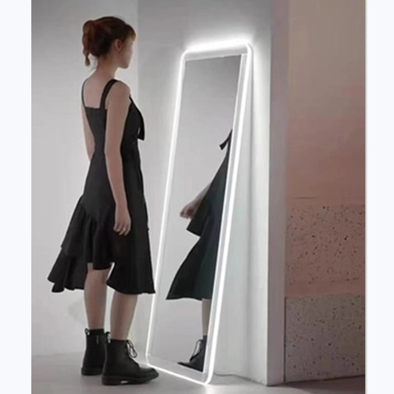Đèn LED có chiều dài đầy đủ Ánh sáng acrylic thông minh trên tường Gương lắp gương phòng ngủ vuông