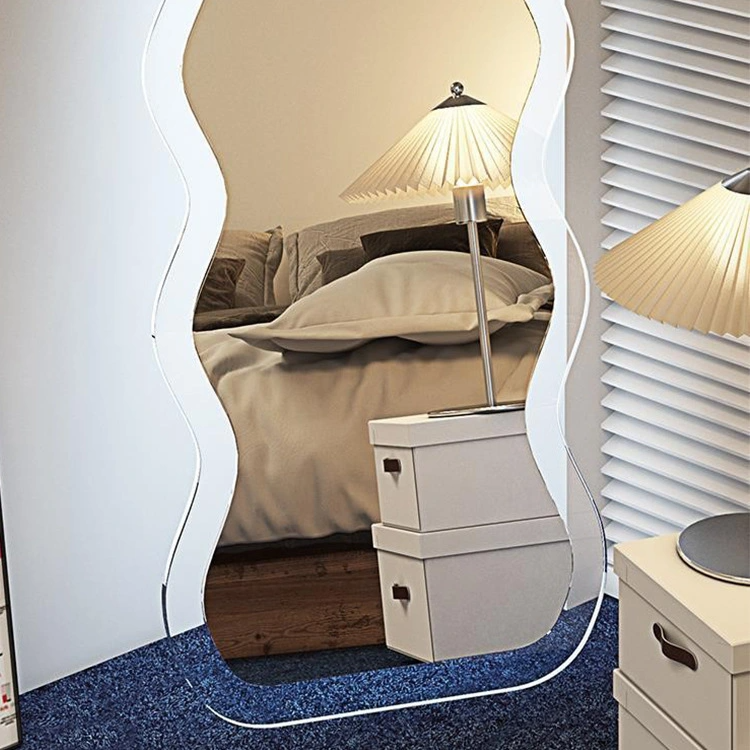 Bắc Âu Hộ Gia Đình Gương Sóng Cô Gái Lắp Gương Ins Gương Toàn Thân Acrylic Hình Dạng Đặc Biệt