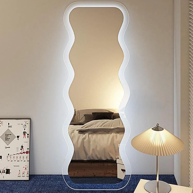 Bắc Âu Hộ Gia Đình Gương Sóng Cô Gái Lắp Gương Ins Gương Toàn Thân Acrylic Hình Dạng Đặc Biệt