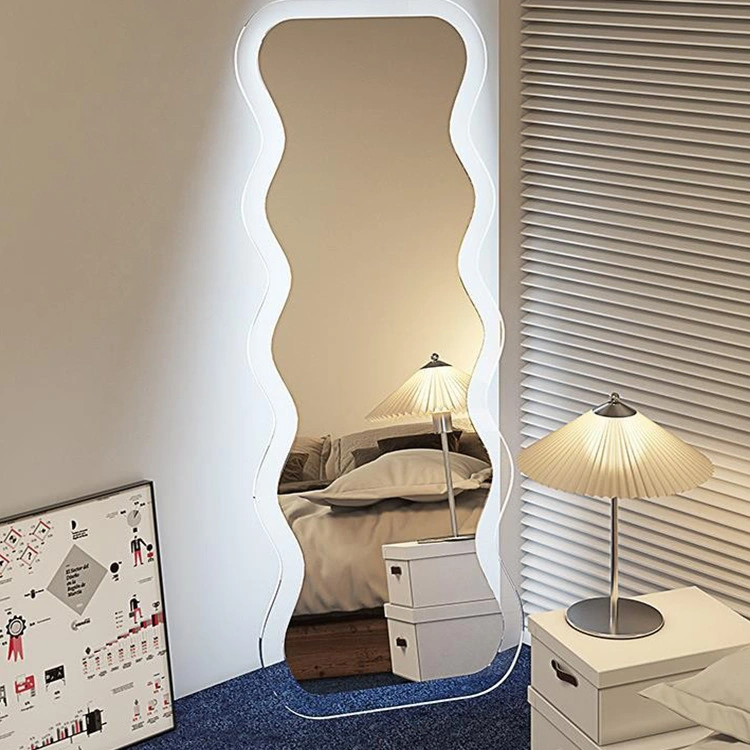 Bắc Âu Hộ Gia Đình Gương Sóng Cô Gái Lắp Gương Ins Gương Toàn Thân Acrylic Hình Dạng Đặc Biệt