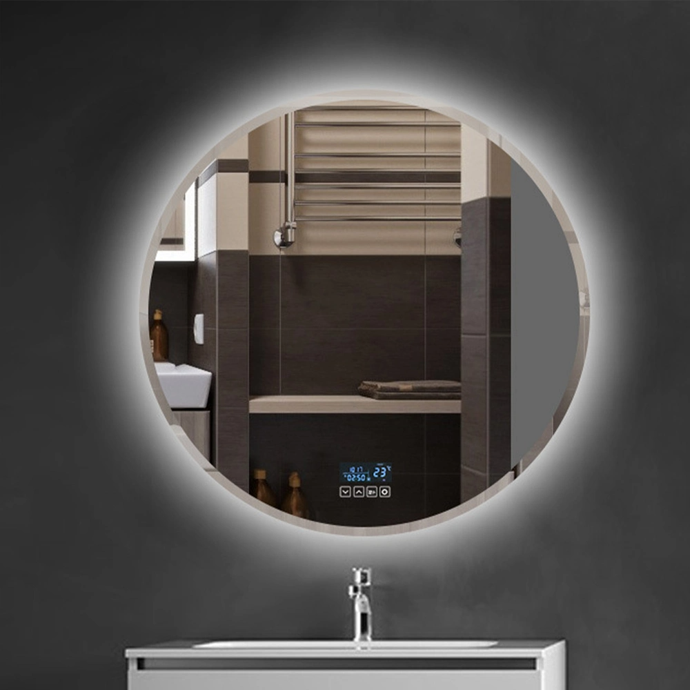 Gương tạo điểm nhấn khung gỗ tròn Hutton/Đường kính 30