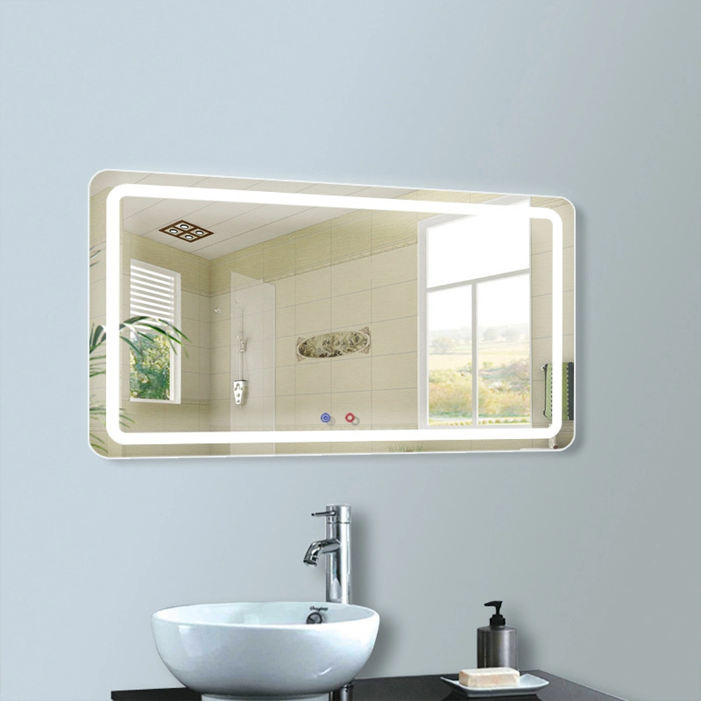 Trang chủ sang trọng Trang trí chậu rửa thông minh Gương LED Phòng tắm không khung Backlit Wall Glass Vanity Mirror