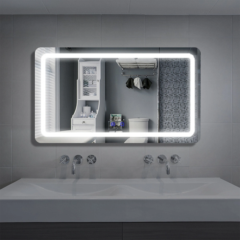 Trang chủ sang trọng Trang trí chậu rửa thông minh Gương LED Phòng tắm không khung Backlit Wall Glass Vanity Mirror
