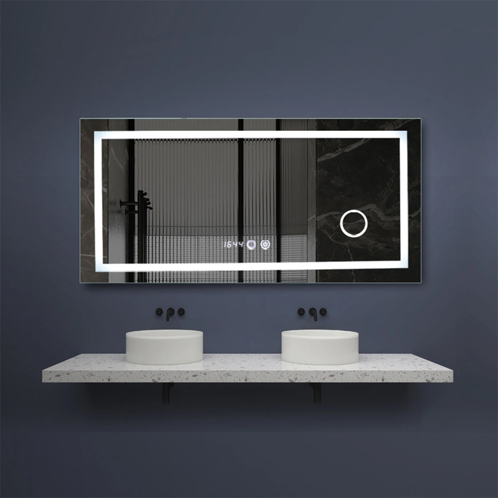 Trang chủ sang trọng Trang trí chậu rửa thông minh Gương LED Phòng tắm không khung Backlit Wall Glass Vanity Mirror