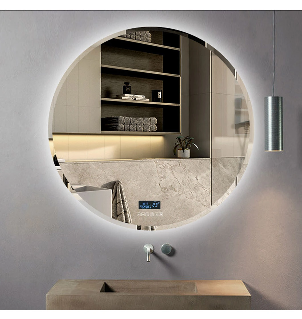Thời trang Rustproof Silver Phòng tắm rộng Gương chiếu sáng hiện đại cho Gương phòng tắm