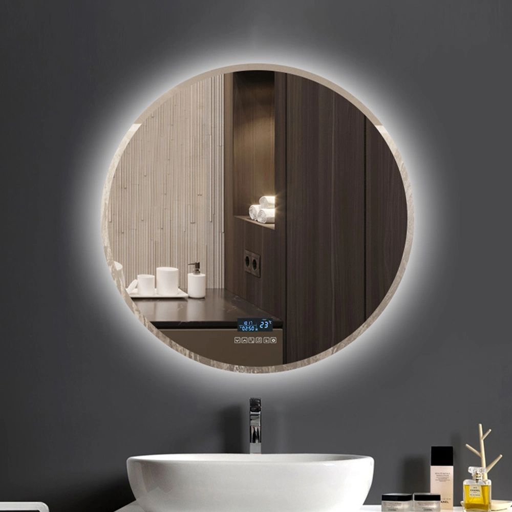 Bán nóng hiện đại Gương phòng tắm có khung màu đen trắng vàng bạc với đèn LED và chống sương mù