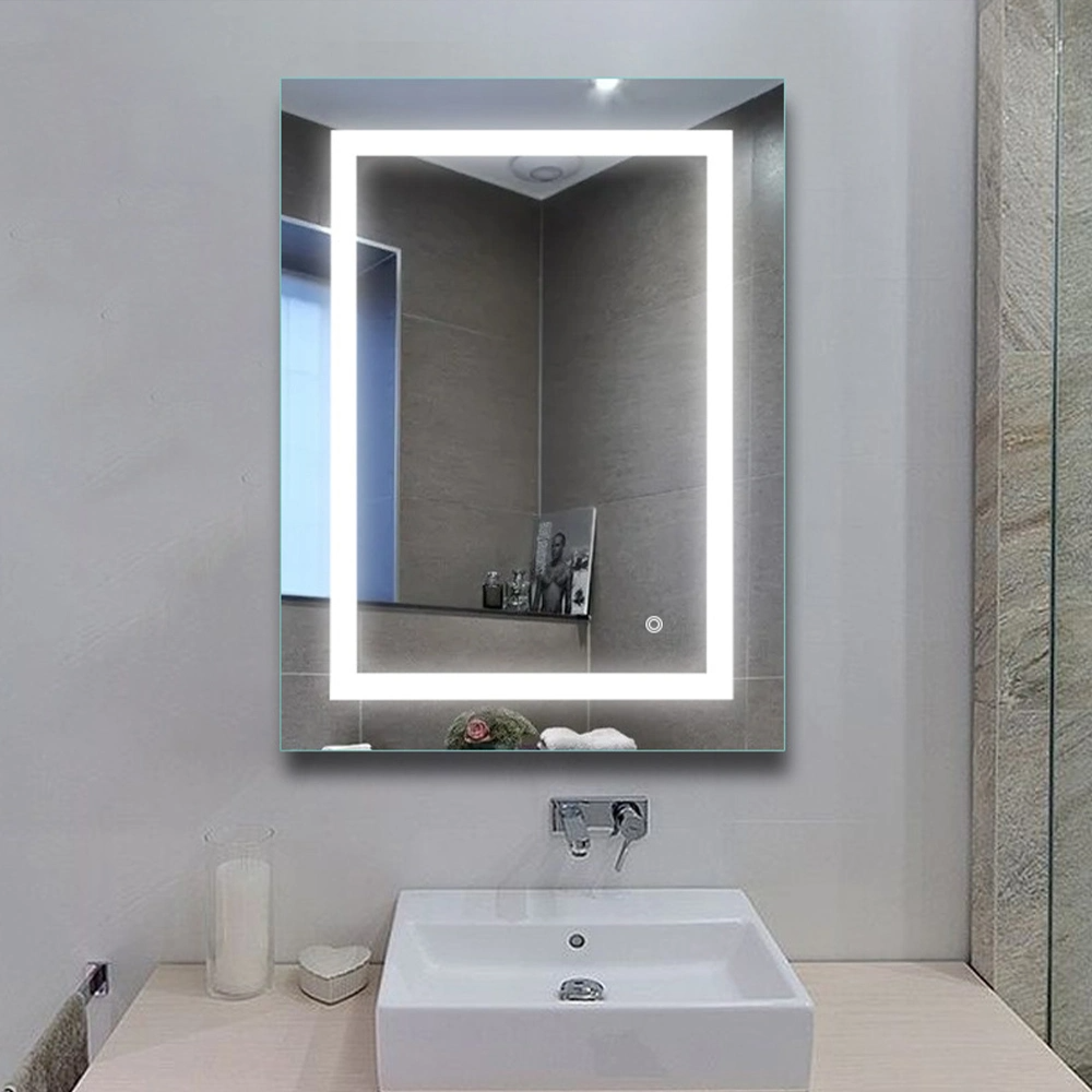 Tường nhà máy Trang trí nội thất Trang trí nội thất Salon Trang điểm Mỹ phẩm Gương phòng tắm LED có đèn chiếu sáng thông minh có đèn nền Vanity có đèn Defogger