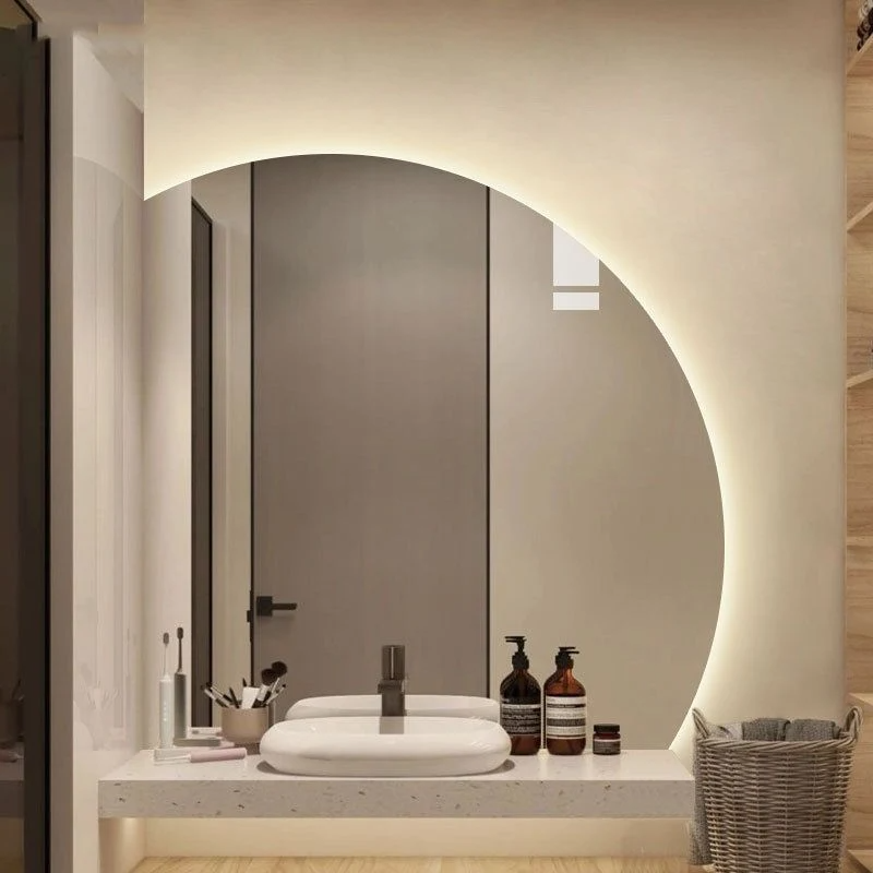 Đèn LED Hình Không Đều Gương Phòng Tắm Thông Minh Nhà Vệ Sinh Nhà Vệ Sinh Treo Tường Dạ Quang Gương Bàn Trang Điểm Gương Trang Điểm