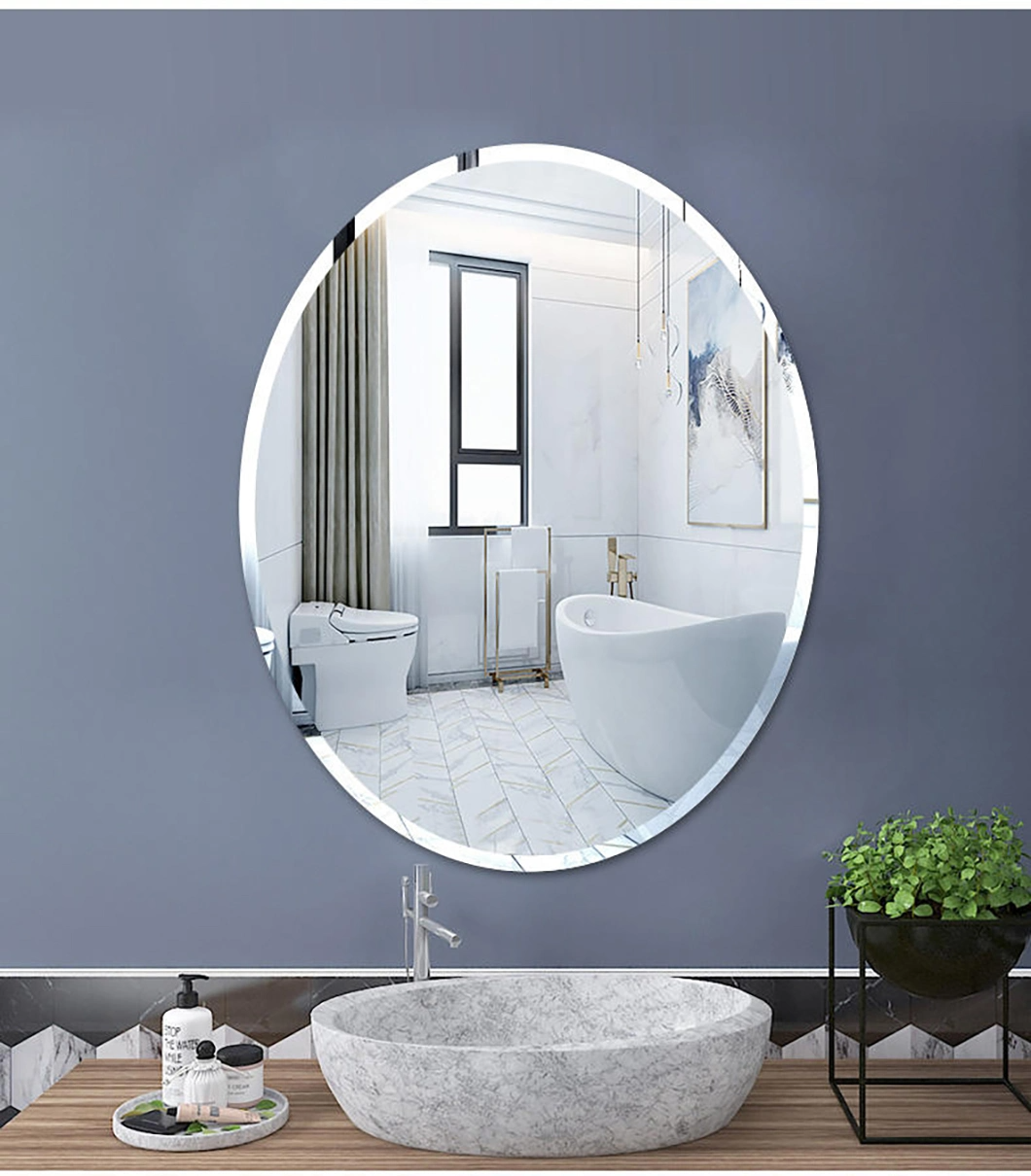 Thiết kế phổ biến chuyên nghiệp Gương chiếu sáng LED CE TUV Gương trang trí phòng tắm hình bầu dục LED cho phòng