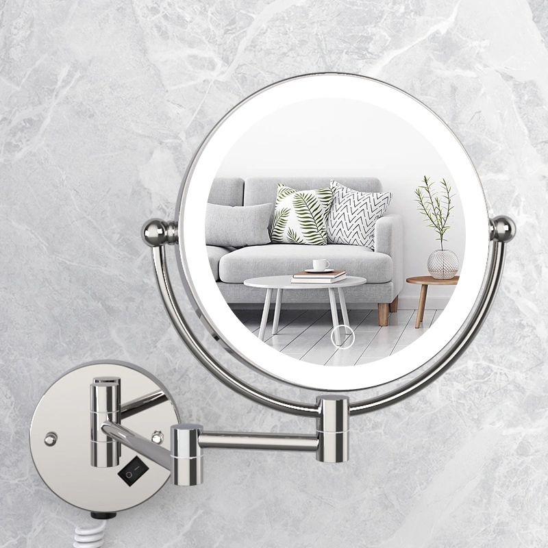 Gương phóng đại treo tường có đèn LED trang điểm Gương trang điểm có đèn LED Gương phòng tắm có đèn LED được chiếu sáng