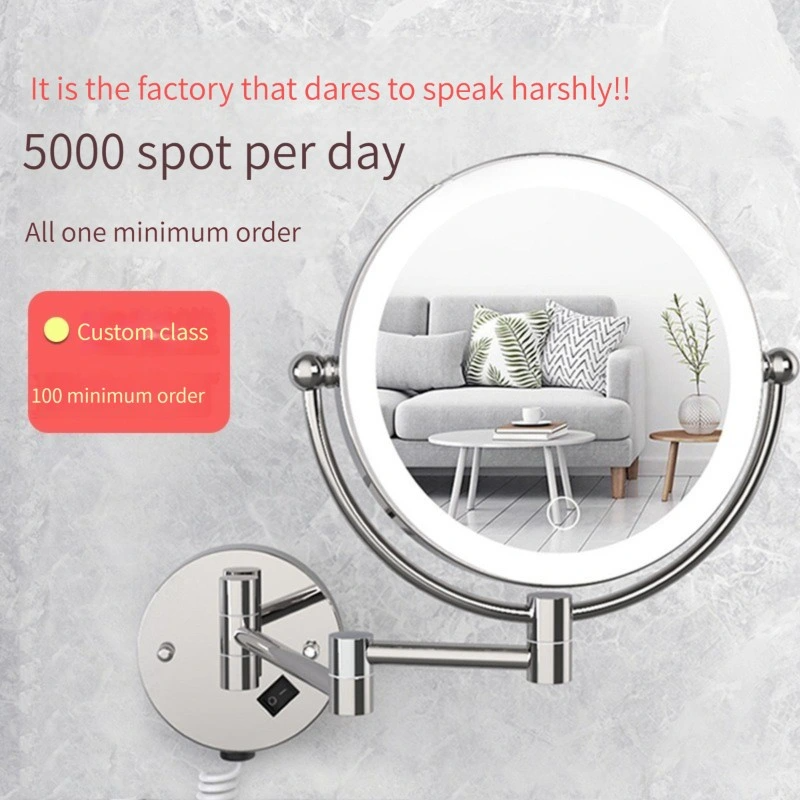 Gương phóng đại treo tường có đèn LED trang điểm Gương trang điểm có đèn LED Gương phòng tắm có đèn LED được chiếu sáng