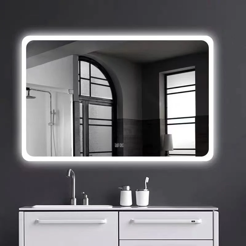 Gương phòng tắm LED có đèn nền tùy chỉnh cá nhân Gương trang điểm không thấm nước có đèn