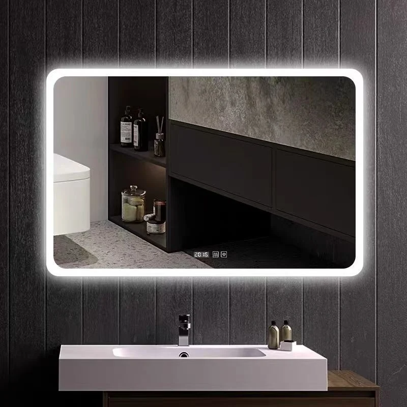 Gương phòng tắm LED có đèn nền tùy chỉnh cá nhân Gương trang điểm không thấm nước có đèn