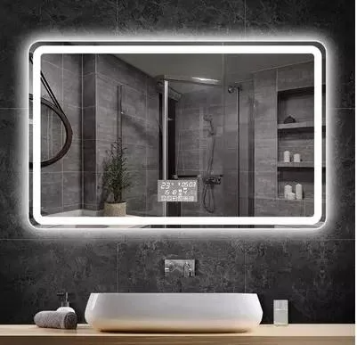 Với trang điểm nhẹ High Clear Fog LED Màn hình cảm ứng Màn hình thông minh Gương rửa mặt chống sương mù